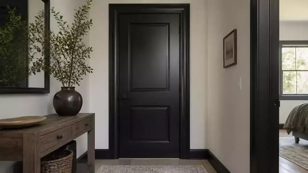 How to Paint Interior Doors Black Without Making the Trim Feel Disconnected