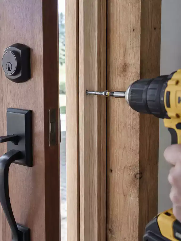 Strengthen the door jamb