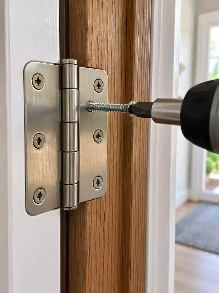 Hinge reinforcement screws