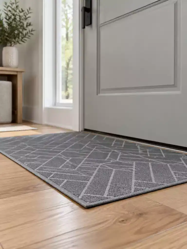Felt-backed vinyl mat