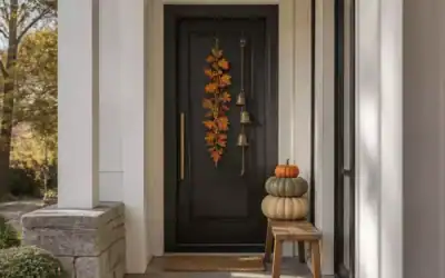12 Small Front Door Fall Decor Ideas for a Narrow Slab