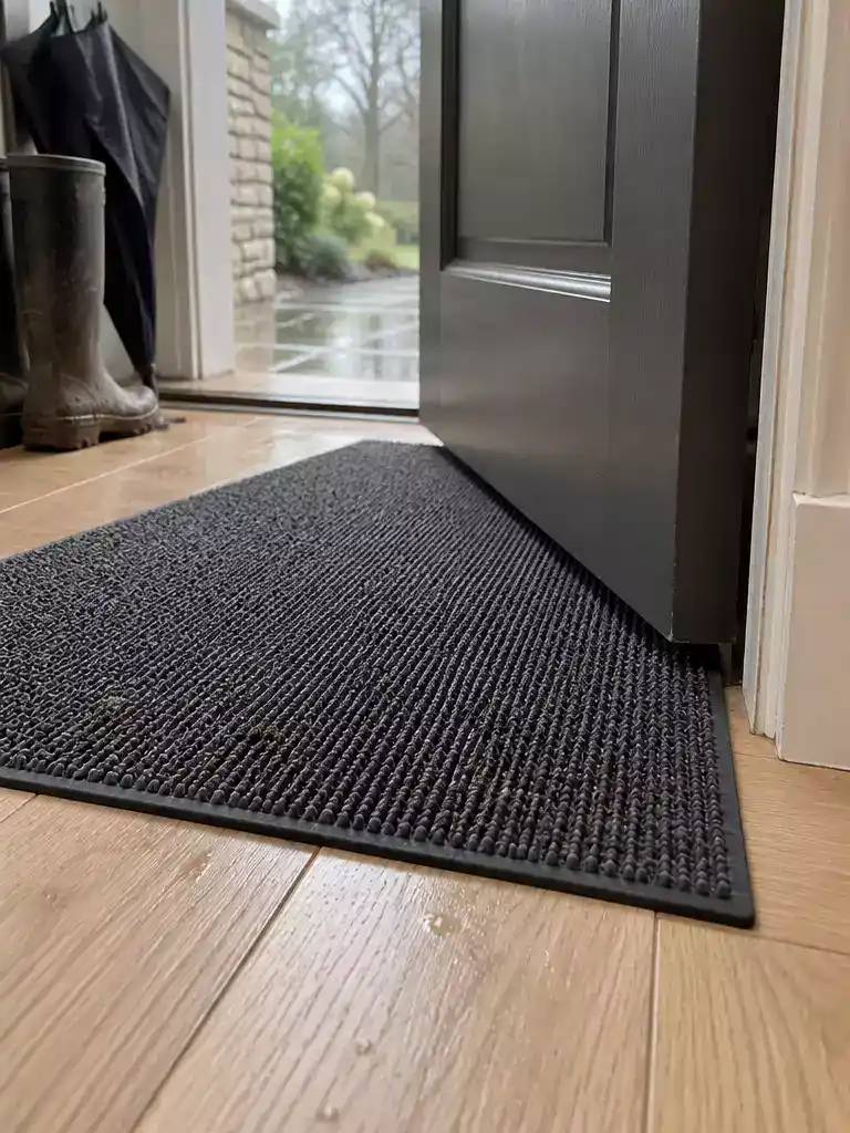 Low-profile scraper mat
