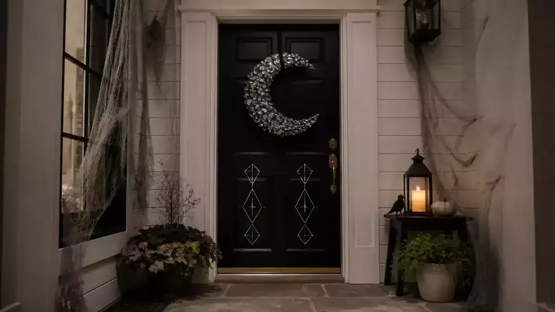 12 Spooky Door Decorations for a Dim Porch Light