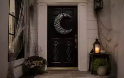 12 Spooky Door Decorations for a Dim Porch Light