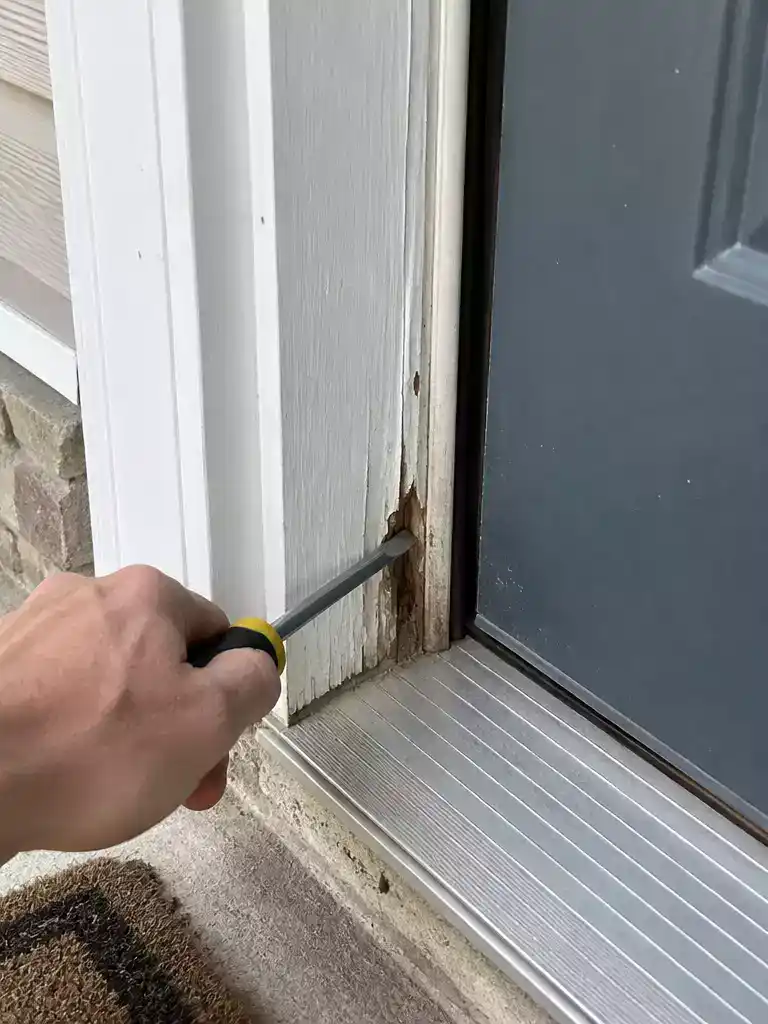 1. Inspect the door and frame