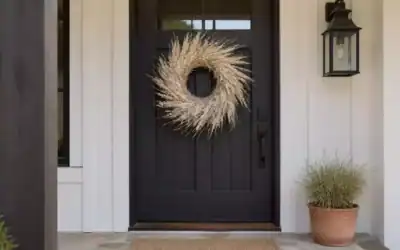 12 Modern Fall Wreaths for Front Doors in Clean Monochrome