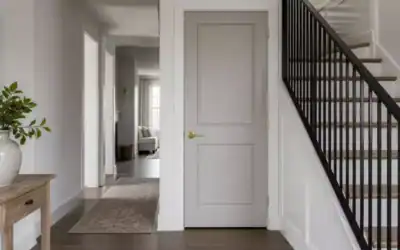 What Color Door Works With a Black Stair Railing?