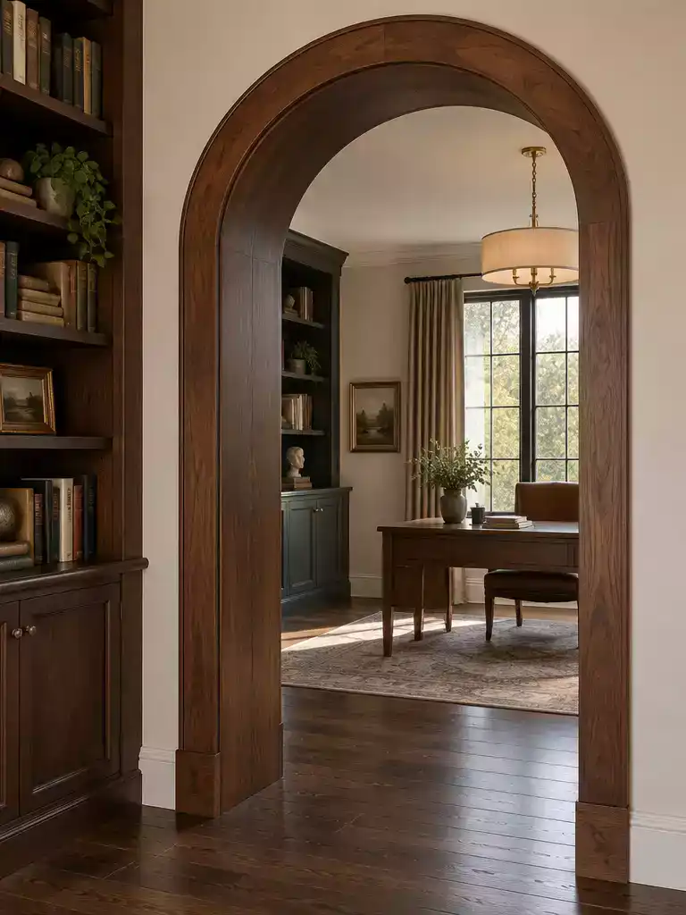 Wood-Trimmed Arch