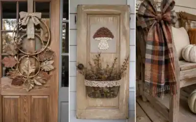 16 DIY Front Door Fall Decor Ideas From Thrifted Bits