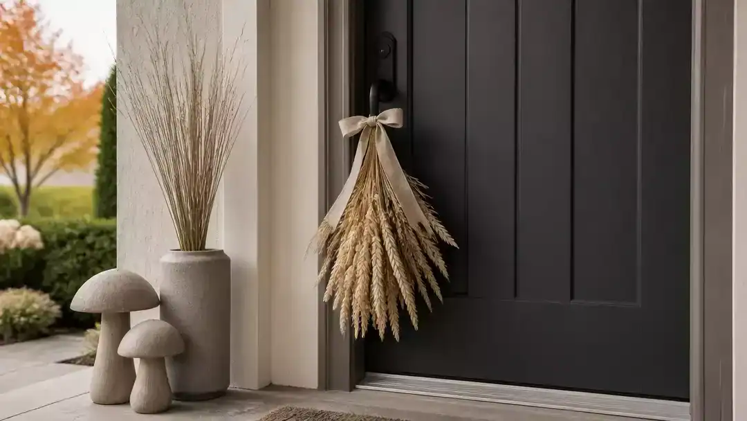 12 Modern Fall Front Door Decor in Muted Neutrals
