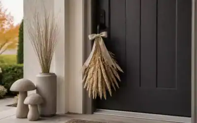 12 Modern Fall Front Door Decor in Muted Neutrals