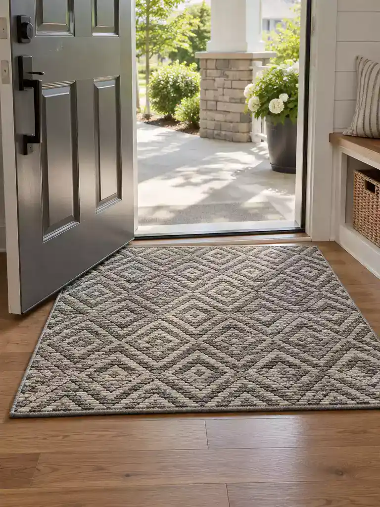 Thin indoor-outdoor rug