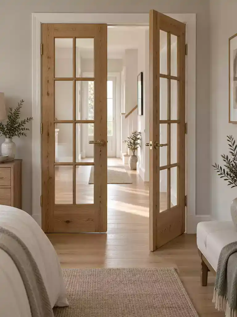Natural Oak French Doors