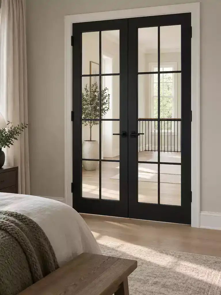 Black-Framed French Doors