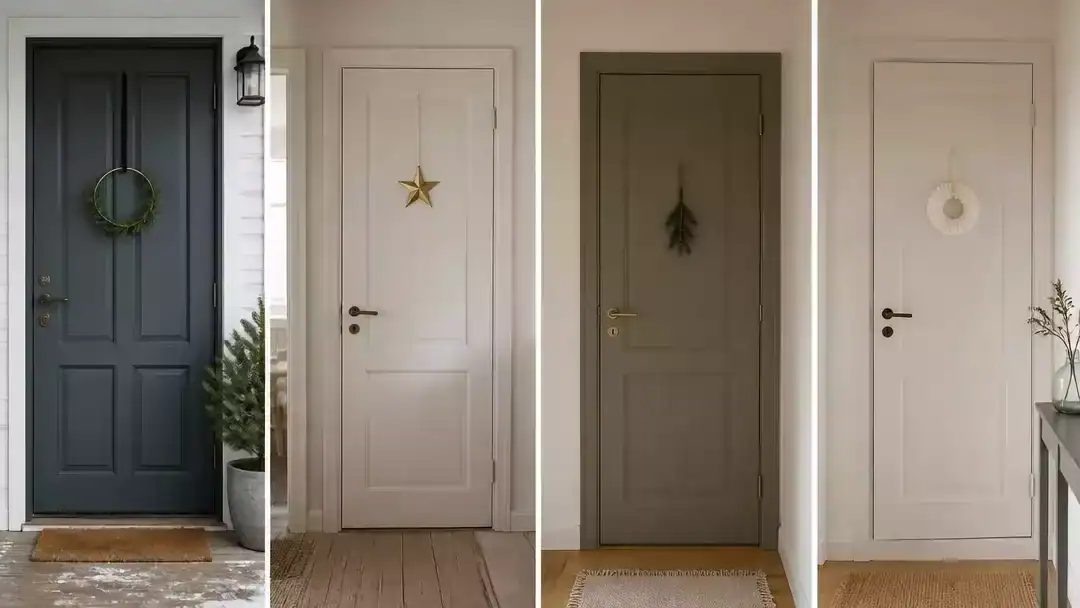 10 Minimal Christmas Door Decor Ideas