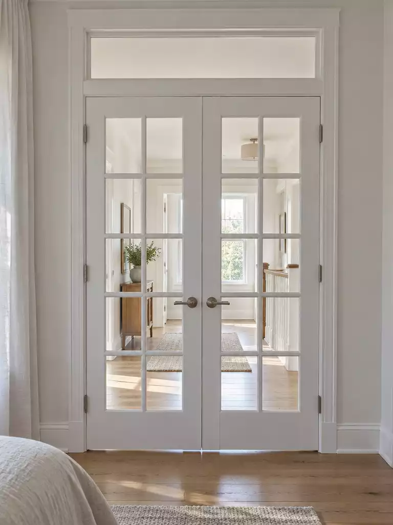 Transom-Topped French Doors