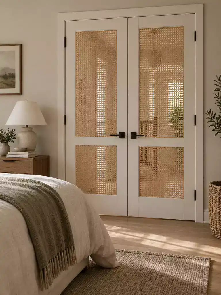 Cane-Panel French Doors